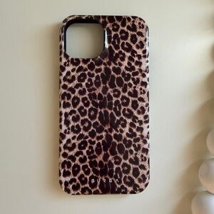 Brown Leopard Print Phone Case - Brown/Black